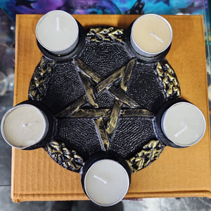 Pentagram candle holder