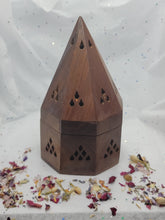 Wood incense burner